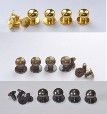 Solid Brass 10mm Knob Set (4 per set)
